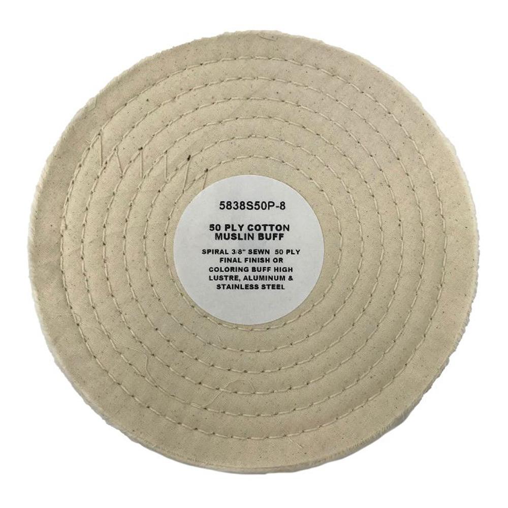 White Cotton Muslin 60 Ply 3/8" Stitching